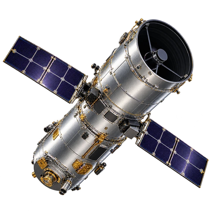 Un télescope spatial, évocation de ma curiosité pour l’espace.